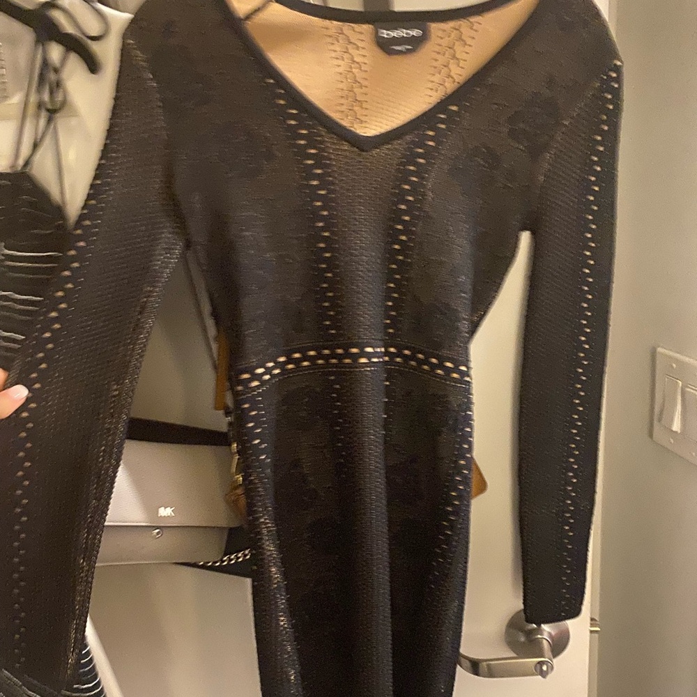 black long sleeve lace dress